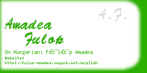 amadea fulop business card